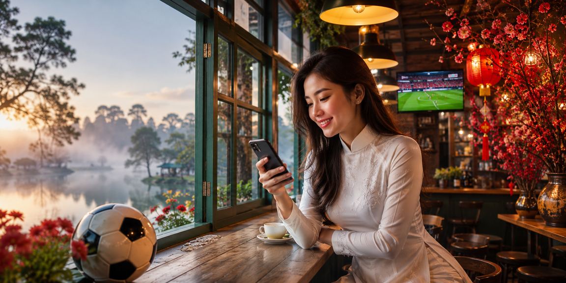 Người hâm mộ bóng đá tại Đà Lạt xem cược trên điện thoại